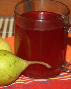 Яблочно-грушевый компот с ежевикой