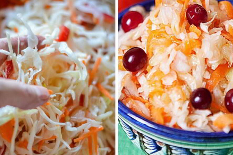 Рецепт квашеная капуста с брусникой