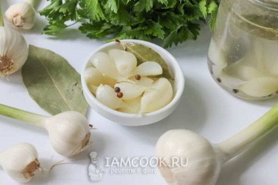 Рецепт чеснок маринованный на зиму