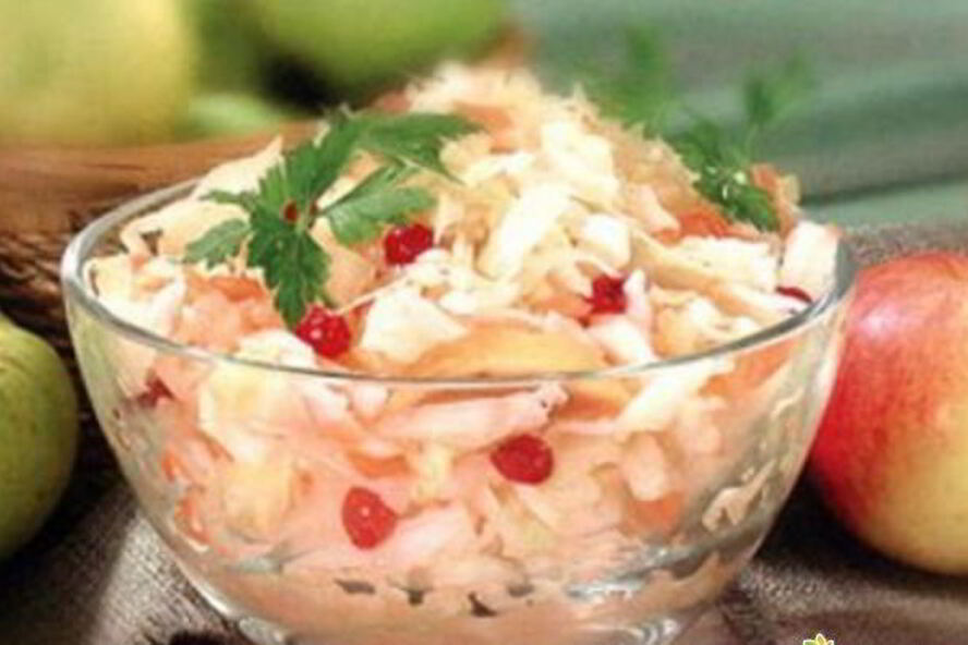 Рецепт капуста, маринованная с яблоками