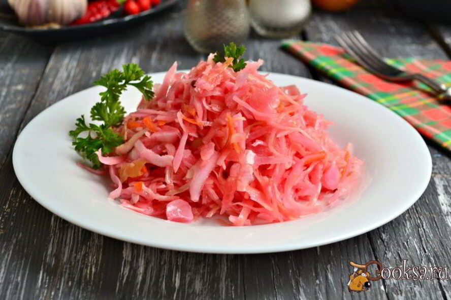 Рецепт капуста маринованная со свеклой