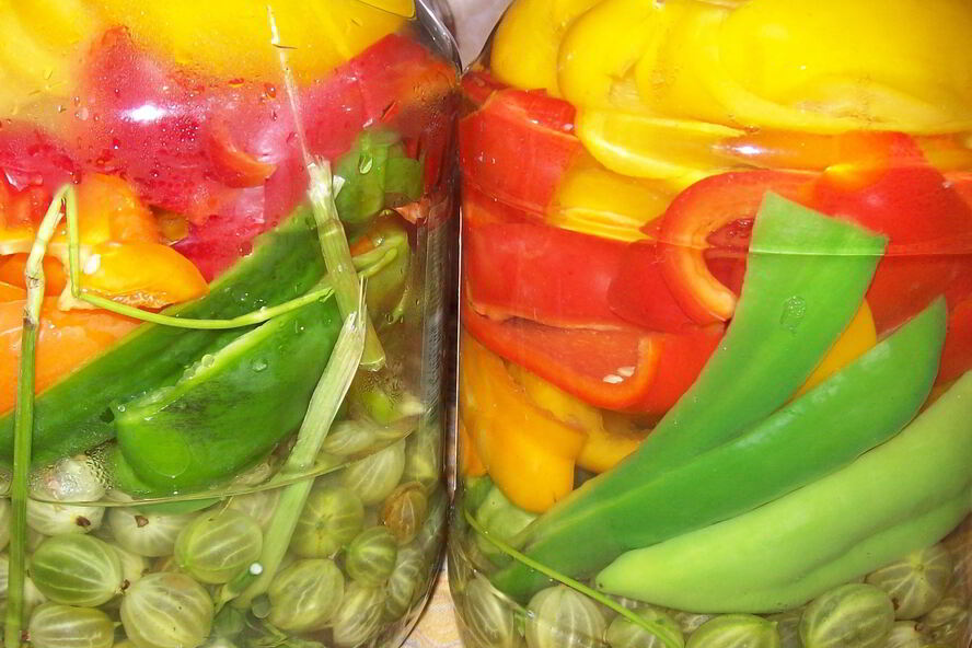 Рецепт маринованный болгарский перец с крыжовником