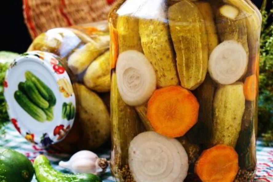 Рецепт маринованные огурцы с морковью