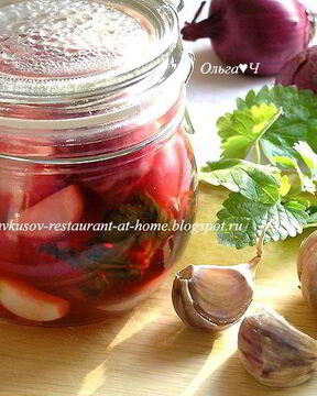 Маринованные овощи с мелиссой