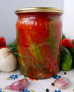 Огурцы на зиму в томатной пасте