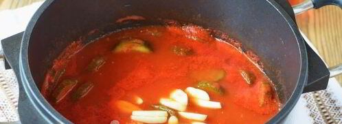 огурцы в томатном соке на зиму. Шаг 10