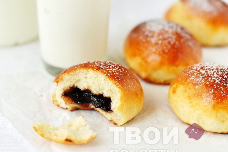 Рецепт булочки с повидлом