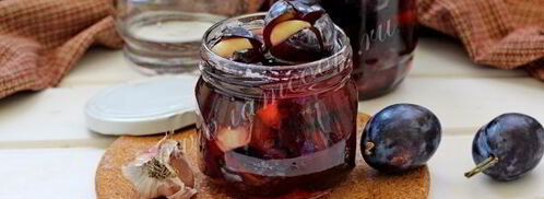 слива с чесноком на зиму. Шаг 10