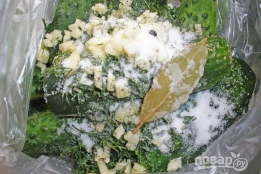 Рецепт малосольные огурцы хрустящие в пакете