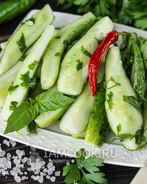 Малосольные огурцы в пакете за 2 часа