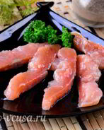 Соленая горбуша под семгу