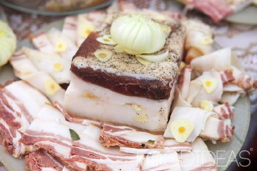 Рецепт соленое сало с чесноком