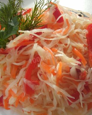 Суточная капуста с чесноком