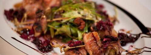 инжир в беконе с вареньем из лепестков роз. Шаг 5