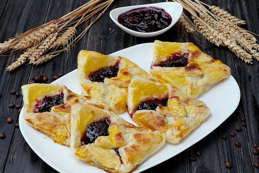 Рецепт конвертики с вареньем