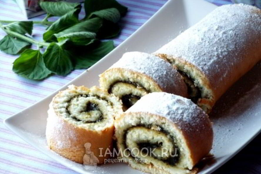 Рецепт рулет с вареньем