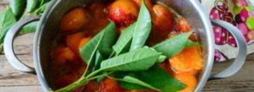 варенье из абрикосов с листьями вишни. Шаг 4