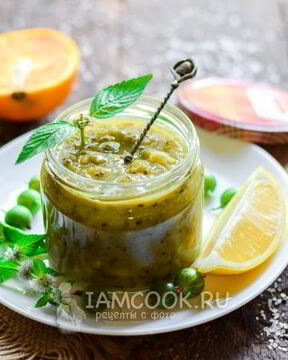 Варенье из крыжовника с лимоном и апельсином