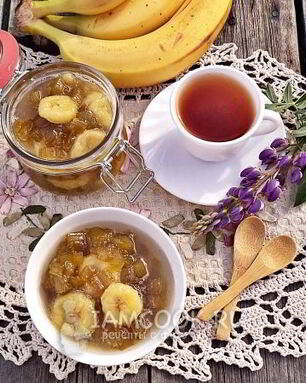 Варенье из ревеня с бананом