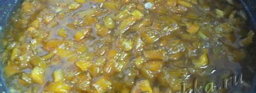 варенье на сковородке из тыквы. Шаг 6