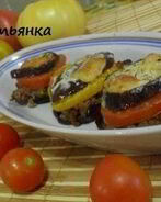 Башенки из баклажанов