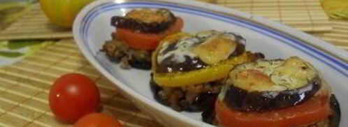 башенки из баклажанов. Шаг 8