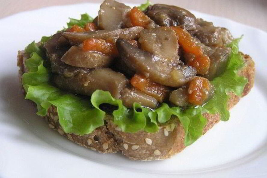 Рецепт брускетта с грибами