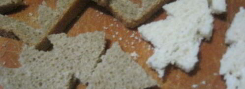 бутерброды новогодняя елочка. Шаг 3