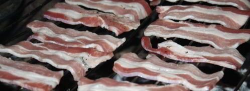 бутерброды с беконом и зеленым луком на мангале. Шаг 2