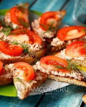 Бутерброды с печенью трески