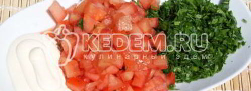 бутерброды с помидорами. Шаг 3