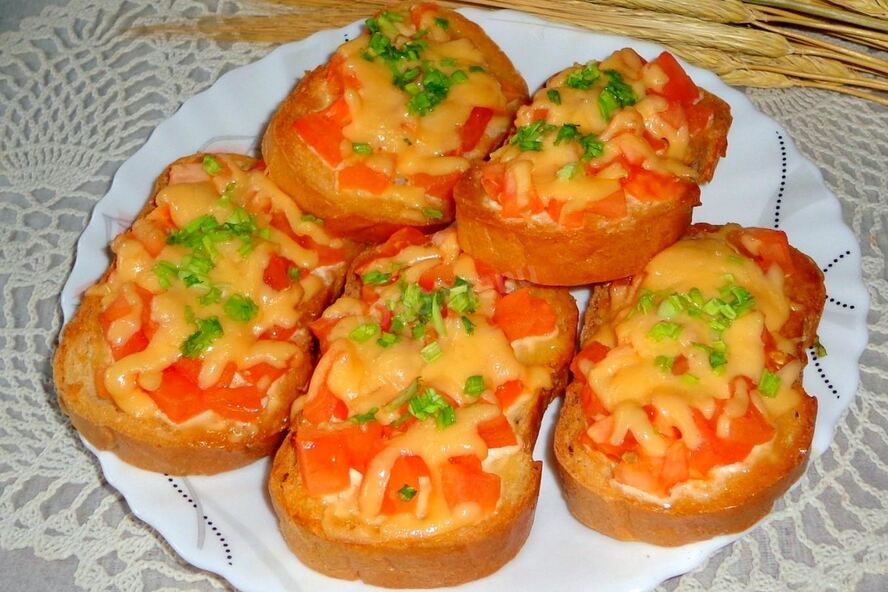 Рецепт бутерброды в духовке с помидорами