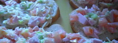 горячие бутерброды мозаика. Шаг 2