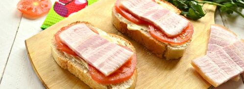 горячие бутерброды с беконом. Шаг 2