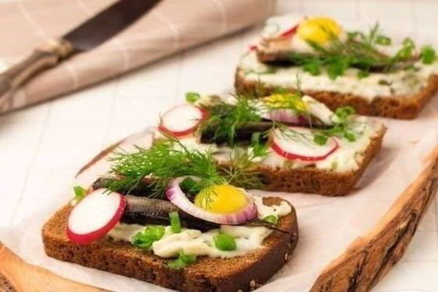 Рецепт норвежские бутерброды с рыбой смерребред