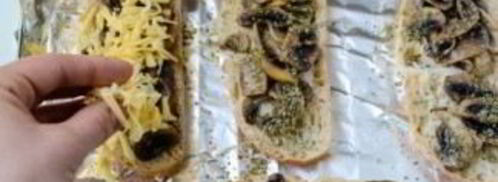 запеченные бутерброды с грибами. Шаг 7