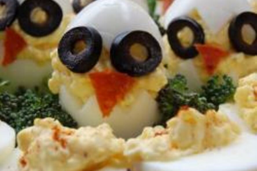 Рецепт фаршированные яйца цыплята