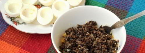 яйца фаршированные грибами. Шаг 5