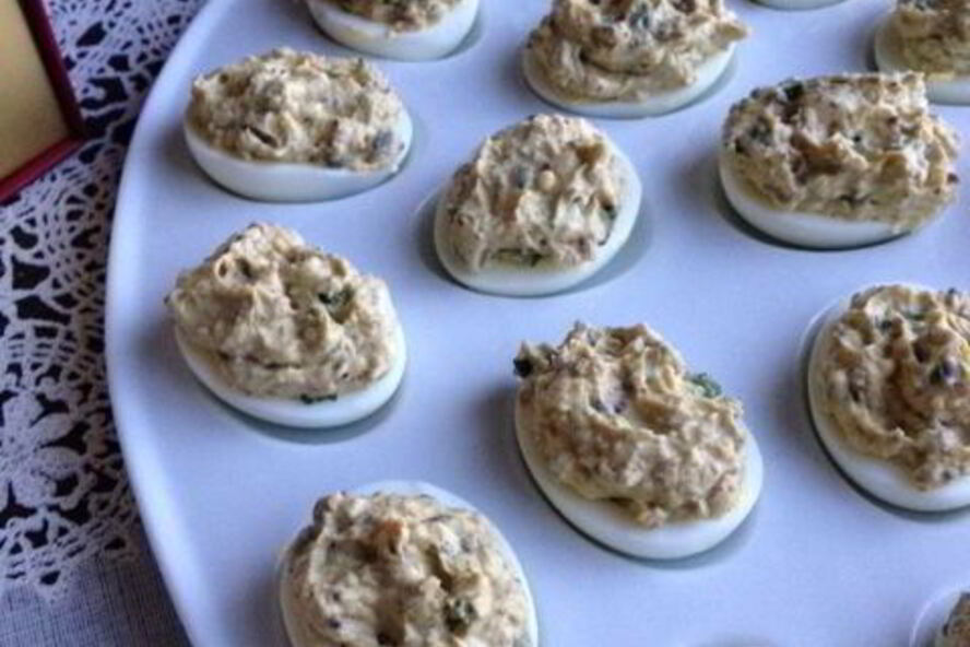 Рецепт яйца фаршированные печенью трески