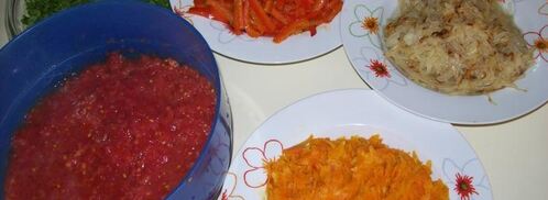 горячая закуска — соте из баклажанов с помидорами и перцем. Шаг 7