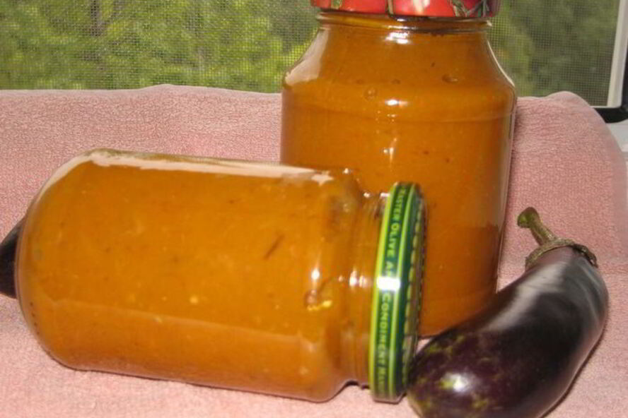 Рецепт баклажанная икра из запеченных баклажан и перцев