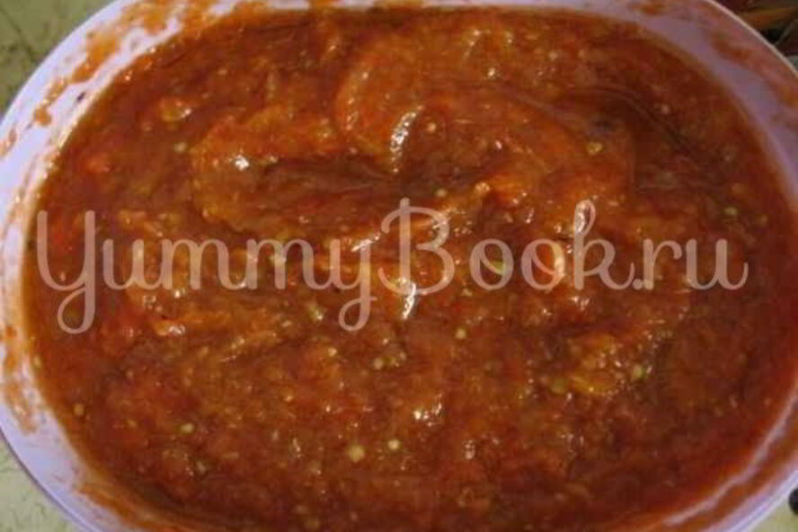 Рецепт икра баклажанная с красным перцем