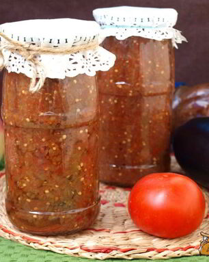 Икра из баклажанов с яблоками