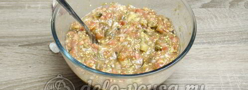 икра из баклажанов со свежими помидорами. Шаг 11