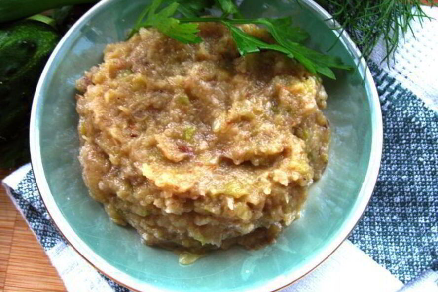 Рецепт кабачковая икра с яблоком