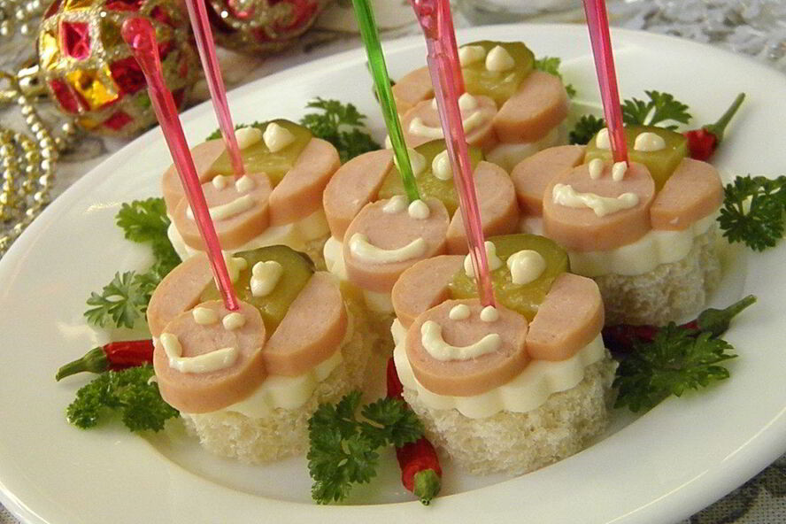 Рецепт канапе обезьянки на шпажках