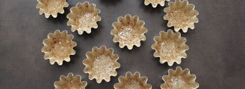 корзиночки с фаршем, печеным баклажаном и кедровыми орешками. Шаг 3