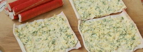 крабовые палочки, фаршированные красной икрой. Шаг 5