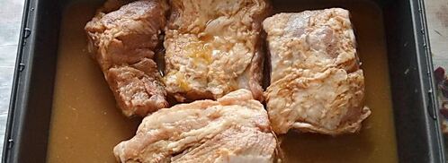 маринованные свиные ребрышки в медово-соевом соусе. Шаг 6