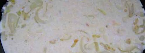 фриттата с зеленым горошком, ветчиной и луком. Шаг 26